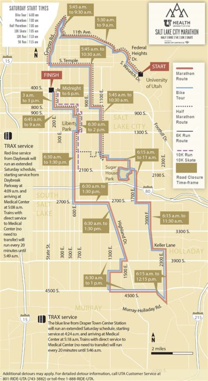 Salt Lake City Marathon will close several roads from Downtown to Murray
