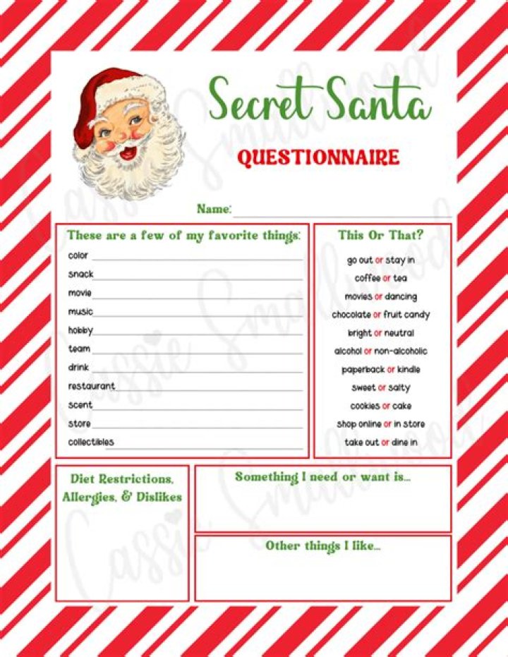 Secret Santa Questions