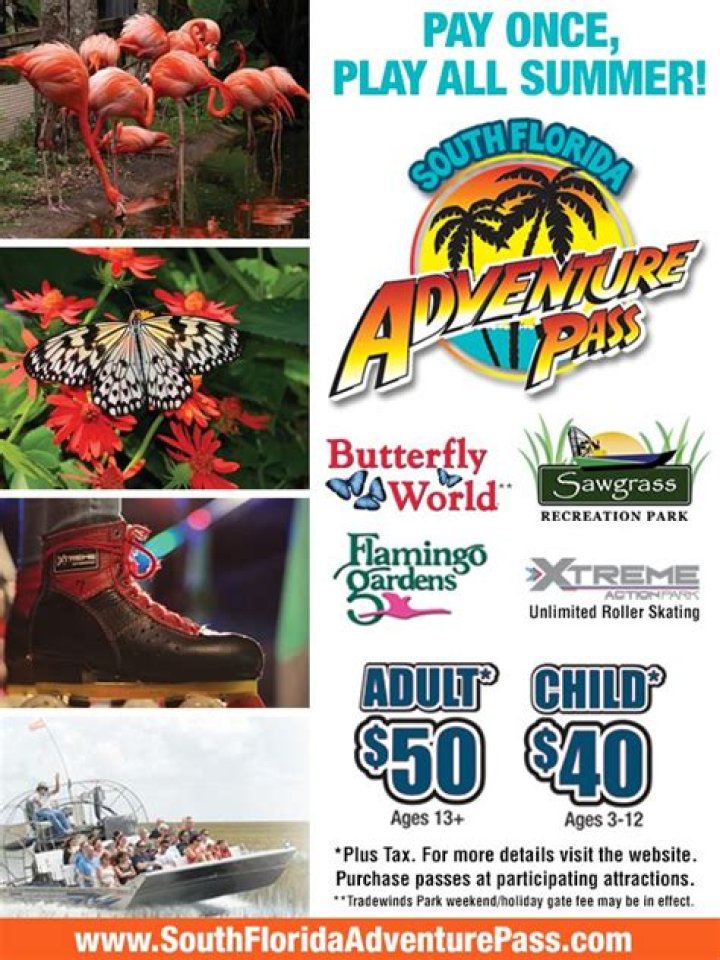 	South Florida Adventure Pass: Unlimited summer visits to 5 attractions for one price	