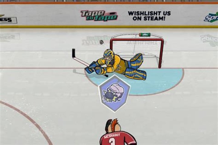 Tape to Tape is a hockey arcade game with a goofy party layer