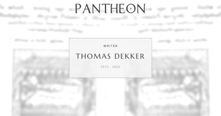 Thomas Dekker Biography