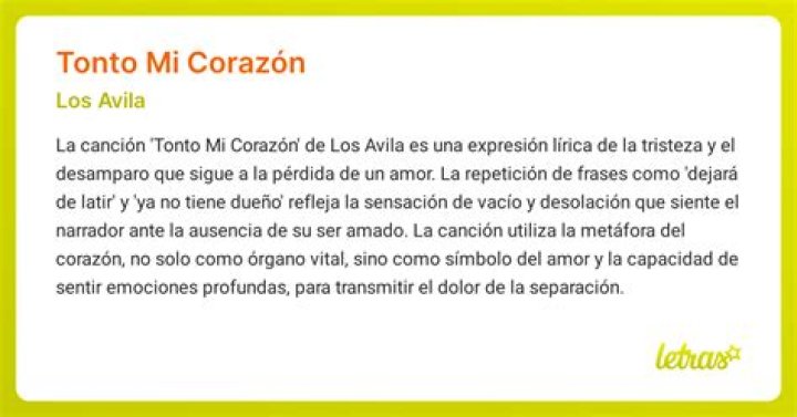 Tonto Mi Corazón Letras - Tonto Mi Corazón Traducciones