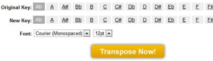 Transpose audio files from one musical key to another