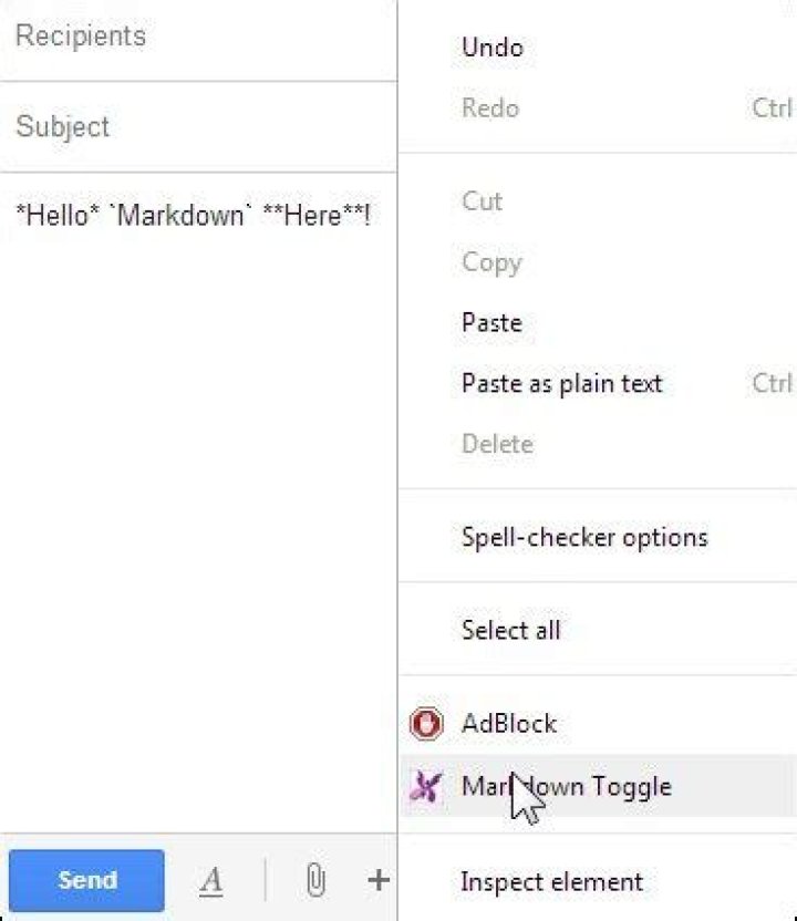 Use Markdown Text In Gmail & Have It Rendered [Chrome]