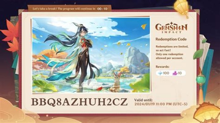 Use the Genshin Impact codes from the patch 3.2 stream before 12 a.m.