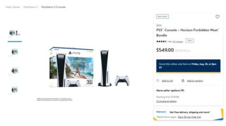 Wal-Mart PS5 Restock January 2022 Information