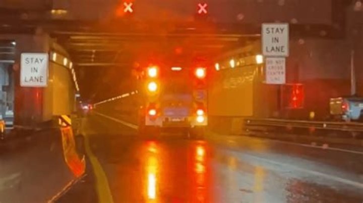 Wrong-way crash in tunnel critically injures 1
